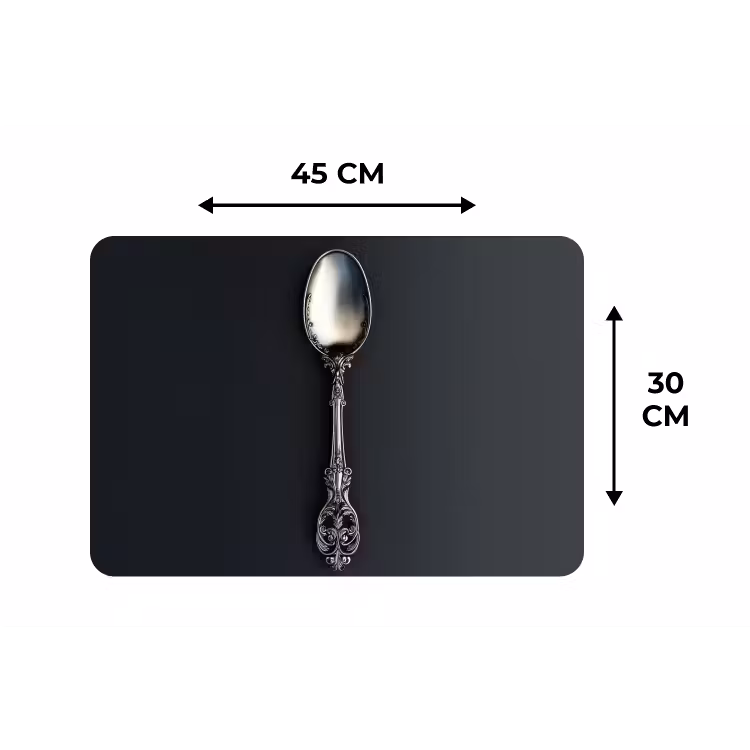 Placemat - 6 stuks - Lepel - Zilver - Metaal — 3
