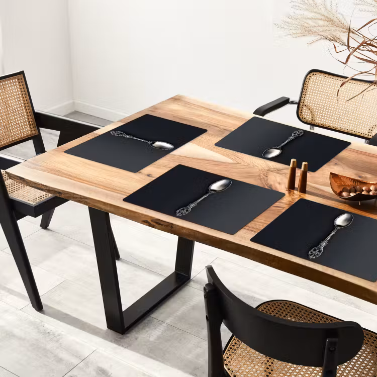 Placemat - 6 stuks - Lepel - Zilver - Metaal — 5