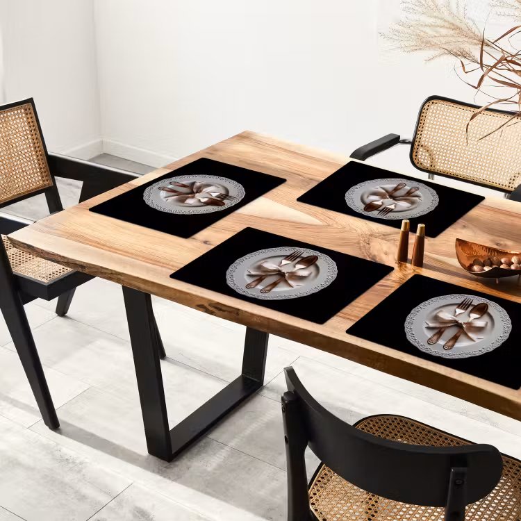 Placemat - 6 stuks - Rose - Strik - Bestek — 5