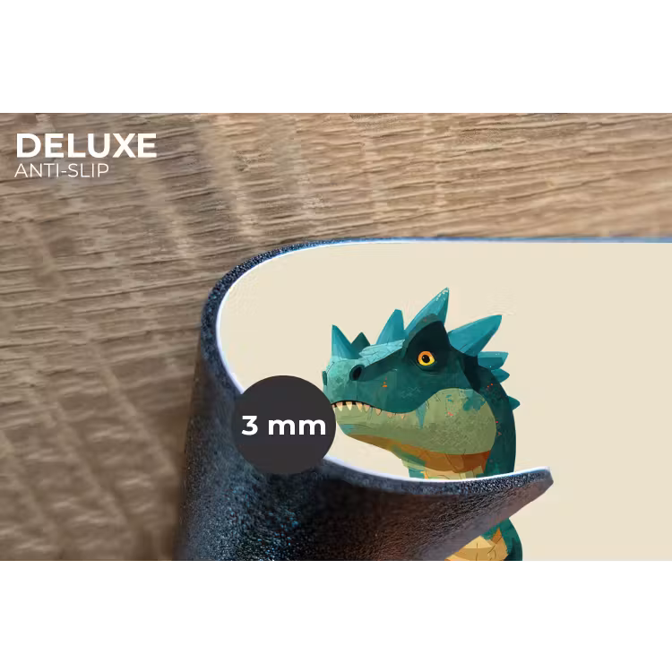 Placemat - 6 stuks - Stekels - Dino - Blauw - Gespierd — 4