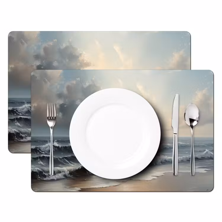 Placemat - 6 stuks - Strand - Zee - Zonsondergang — 2
