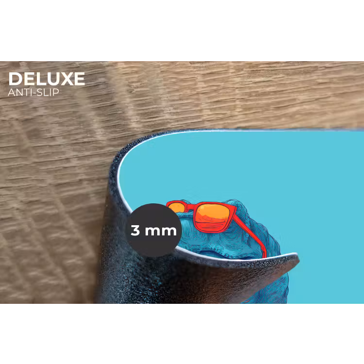 Placemat - 6 stuks - T-Rex - Blauw - Wolken - Zonnebril — 4