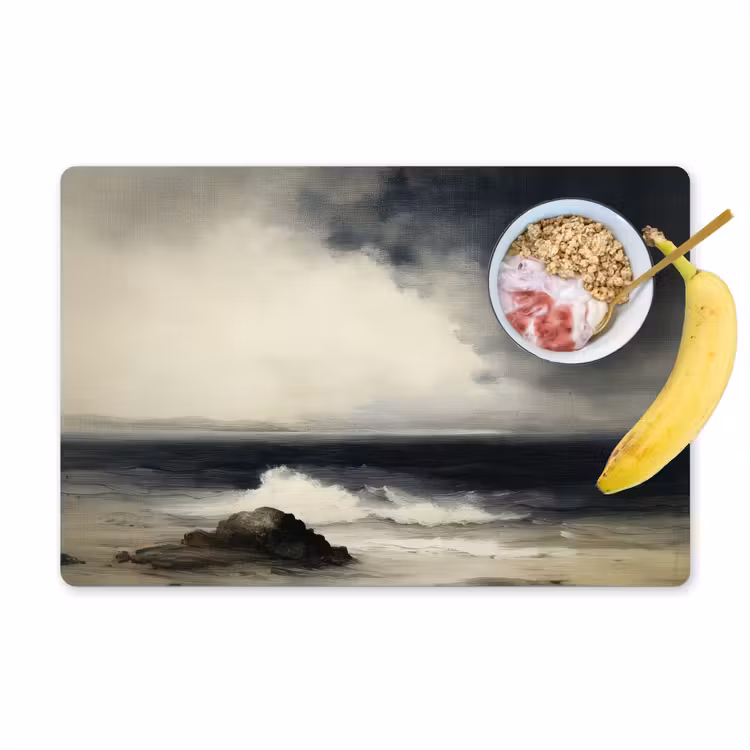 Placemat - 6 stuks - Zee - Rotsen - Storm — 1