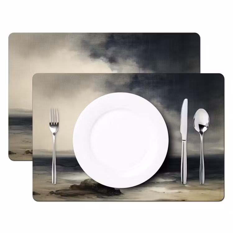 Placemat - 6 stuks - Zee - Rotsen - Storm — 2