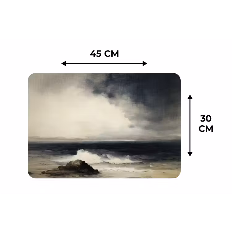 Placemat - 6 stuks - Zee - Rotsen - Storm — 3