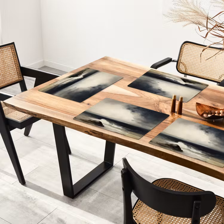Placemat - 6 stuks - Zee - Rotsen - Storm — 5