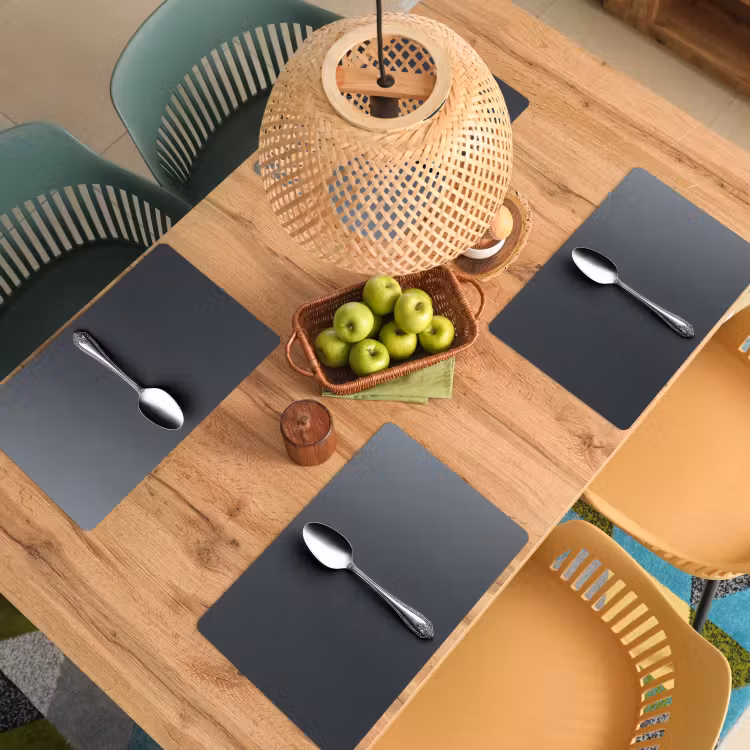 Placemat - 6 stuks - Zilver - Metaal - Lepel — 6