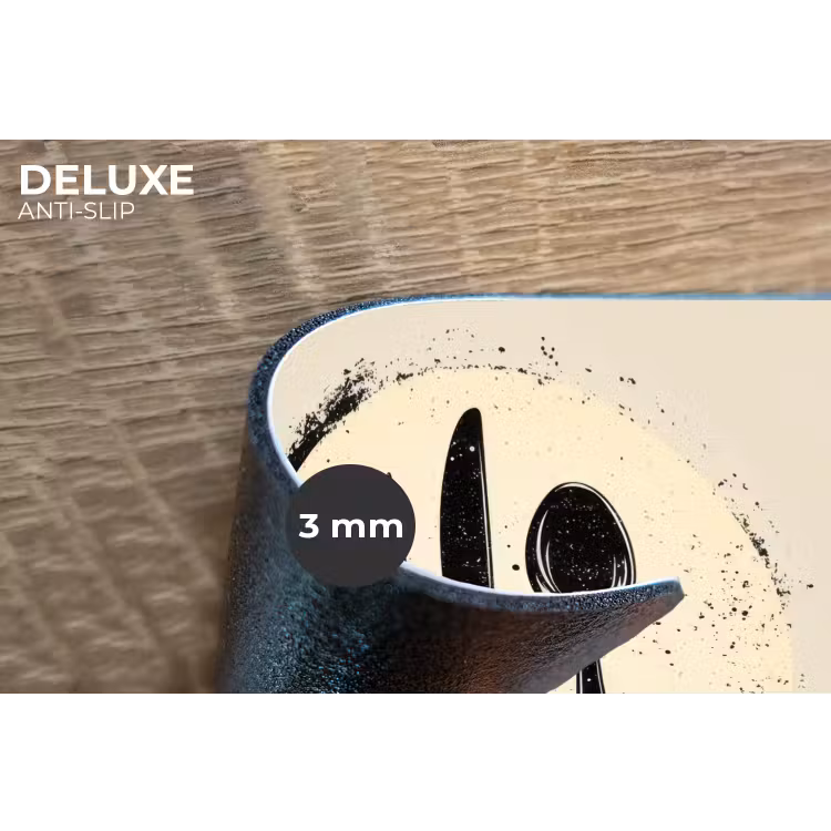 Placemat - 6 stuks - Zwart - Bestek - Rondje — 4