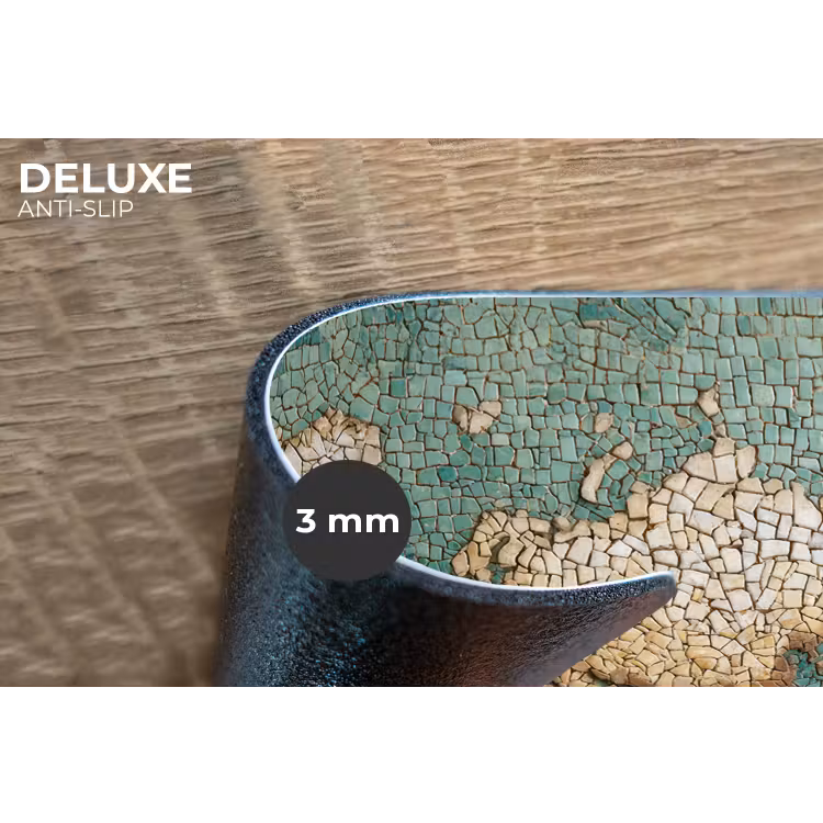 Placemat - 6 stuks - Wereldkaart - Gebroken tegels - Mozaïek — 4