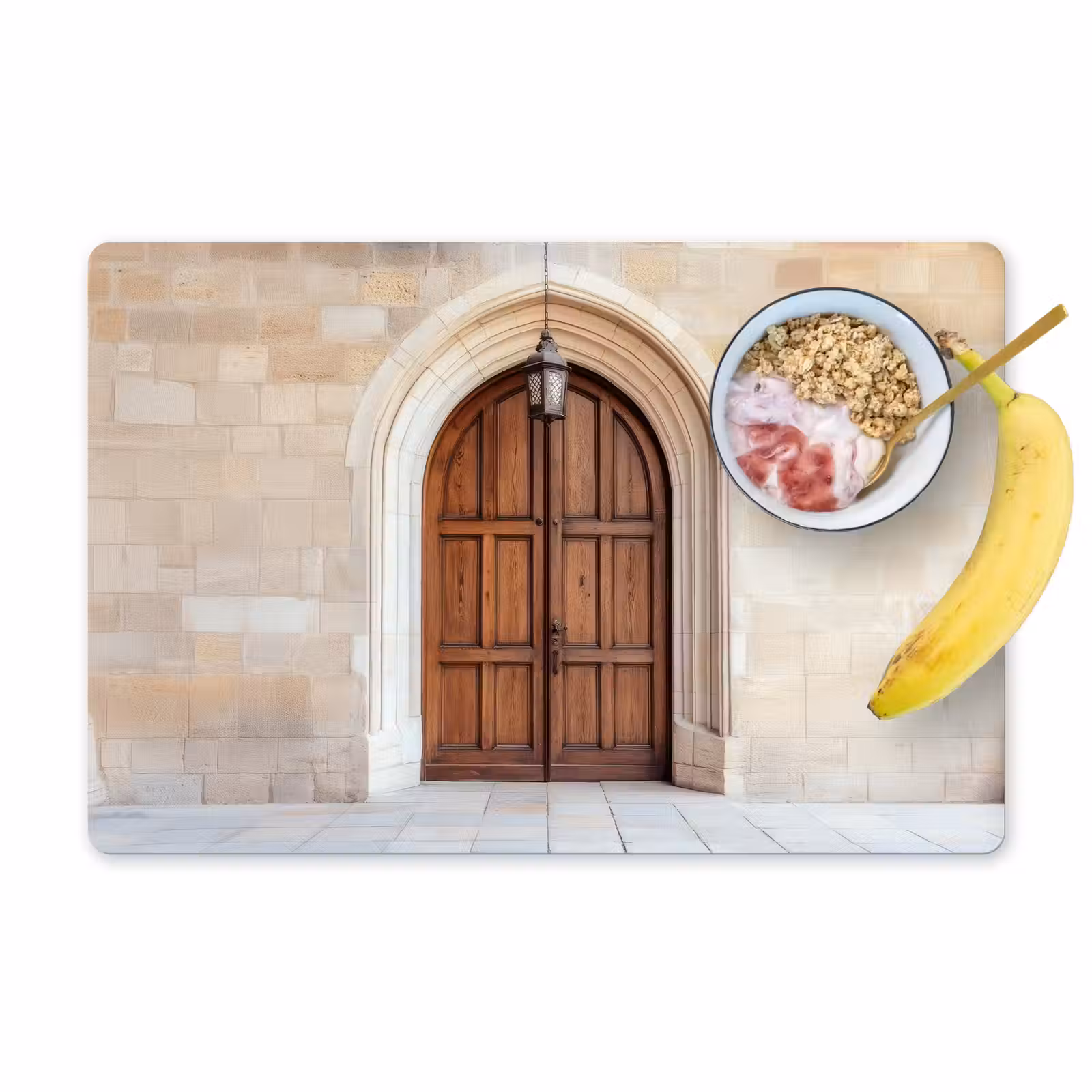 Placemat - 6 stuks - Houten - Deur - Lantaarn — 1