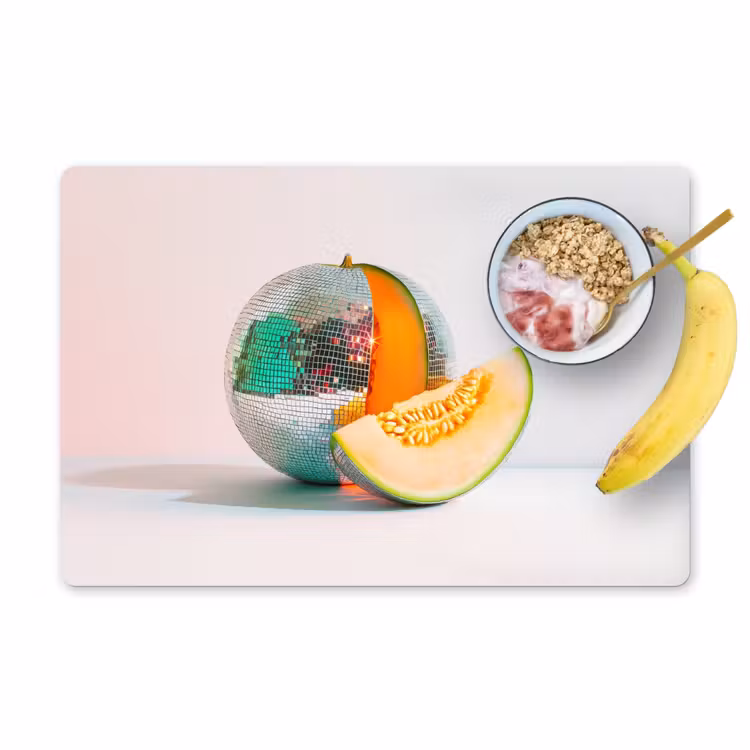 Placemat - 6 stuks - Disco - Discobal - Meloen - Pastel — 1