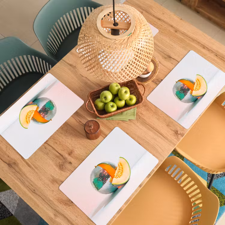 Placemat - 6 stuks - Disco - Discobal - Meloen - Pastel — 6