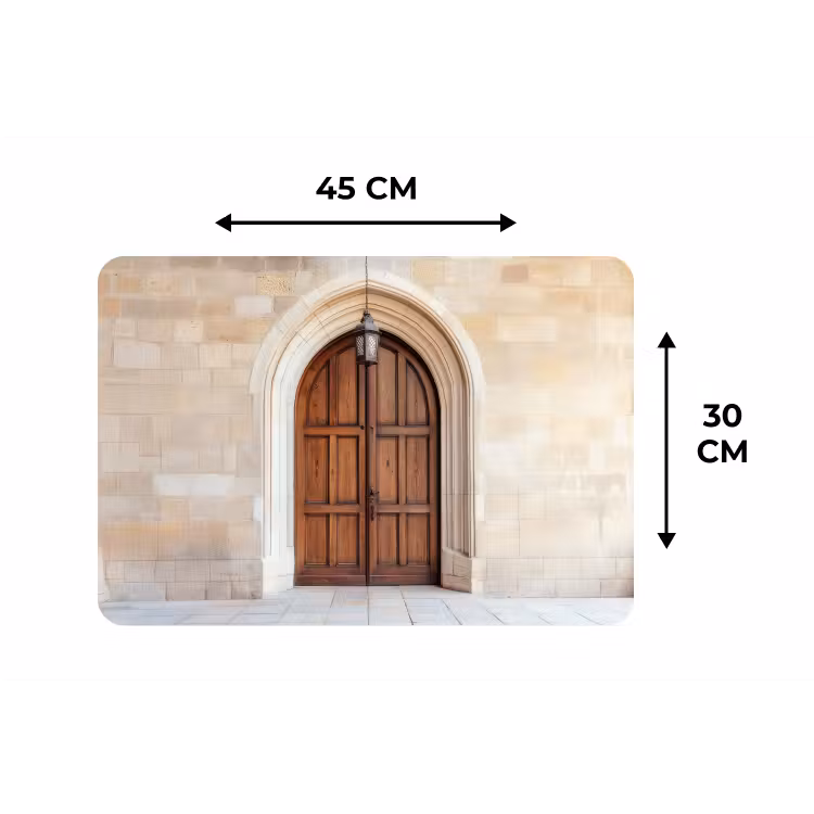 Placemat - 6 stuks - Houten - Deur - Lantaarn — 3