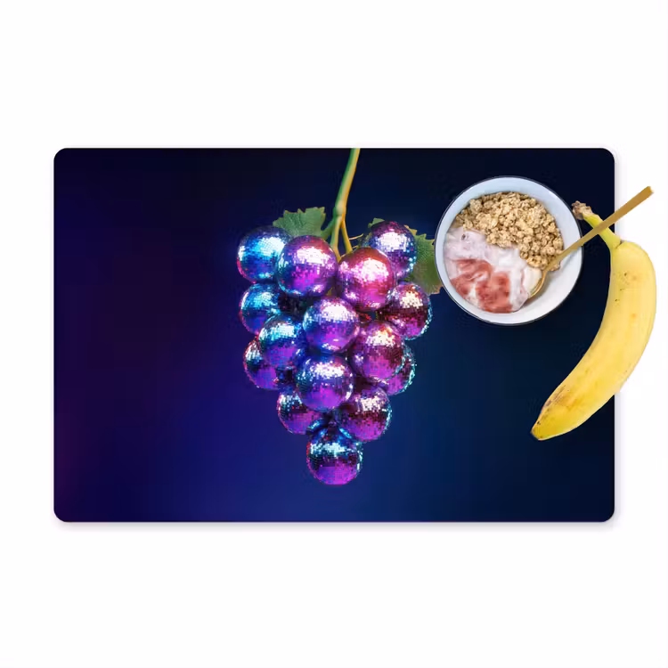 Placemat - 6 stuks - Paars - Disco - Feest - Druif — 1