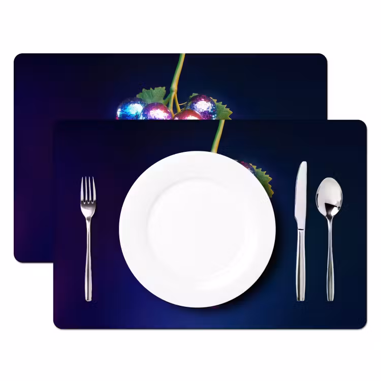 Placemat - 6 stuks - Paars - Disco - Feest - Druif — 2