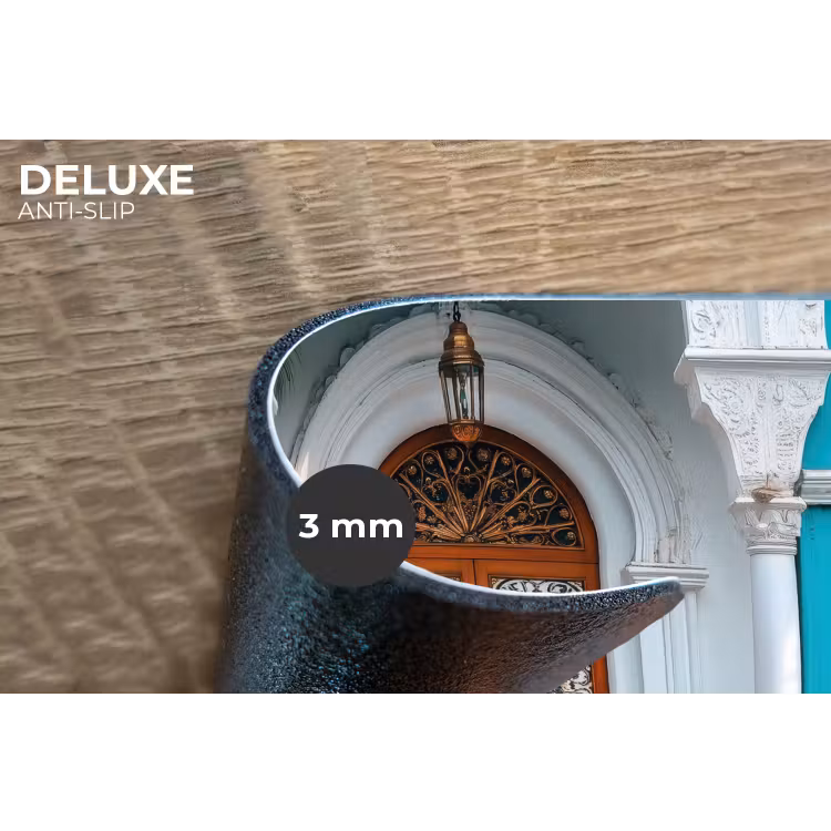Placemat - 6 stuks - Zuilen - Sierlijke - Deur - Blauw — 4