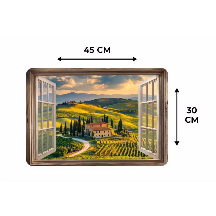 Placemat - 6 stuks - Doorkijk - Toscane - Uitzicht - Landschap - Zomer — 3