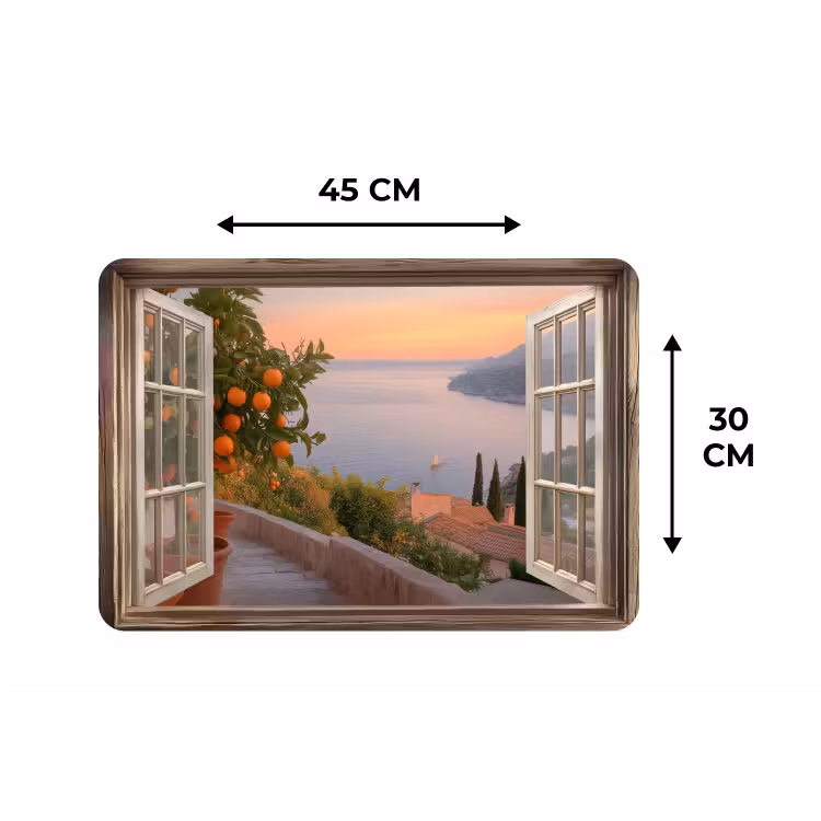 Placemat - 6 stuks - Doorkijk - Uitzicht - Meer - Landschap — 3