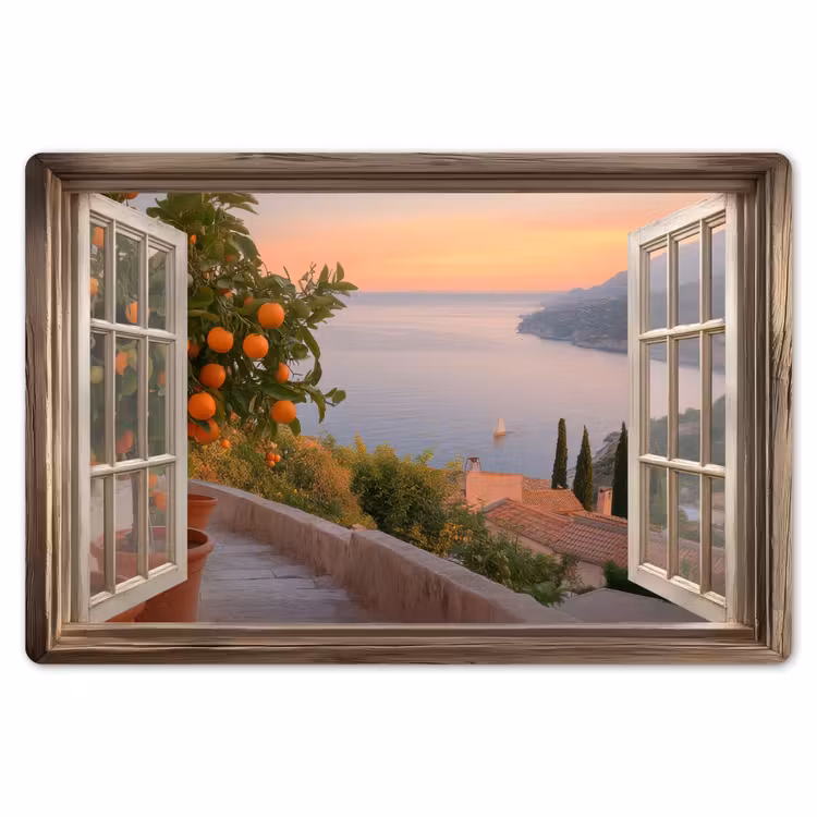 Placemat - 6 stuks - Doorkijk - Uitzicht - Meer - Landschap — 7