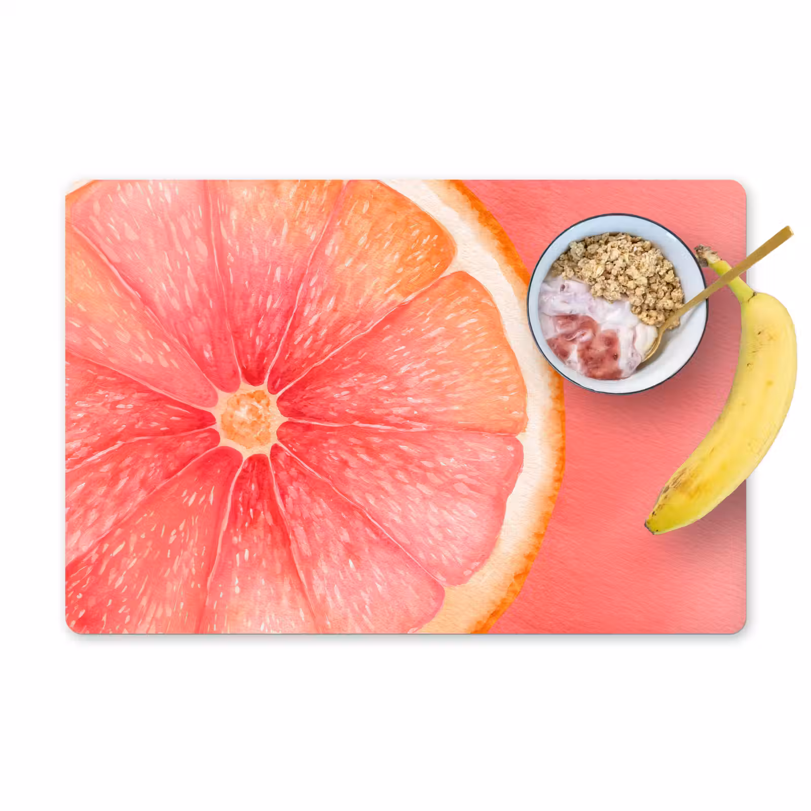 Placemat - 6 stuks - Grapefruit - Roze - Levendig — 1