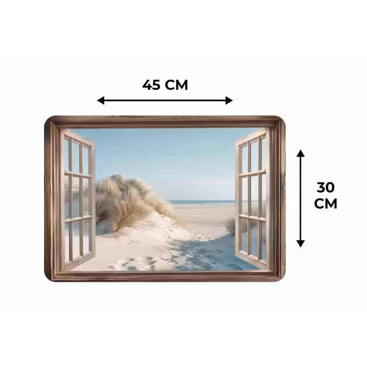 Placemat - 6 stuks - Doorkijk - Helmgras - Duinen - Zee - Landschap — 3
