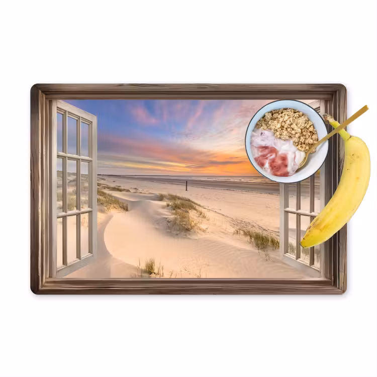Placemat - 6 stuks - Doorkijk - Strand - Duinen - Natuur - Landschap — 1
