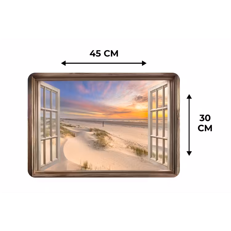 Placemat - 6 stuks - Doorkijk - Strand - Duinen - Natuur - Landschap — 3