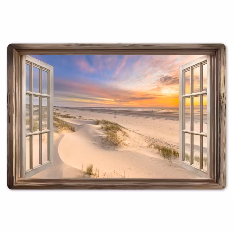 Placemat - 6 stuks - Doorkijk - Strand - Duinen - Natuur - Landschap — 7