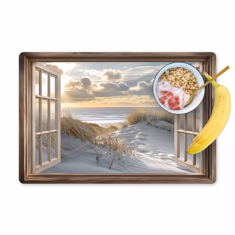 Placemat - 6 stuks - Doorkijk - Strand - Duinen - Zee - Natuur — 1
