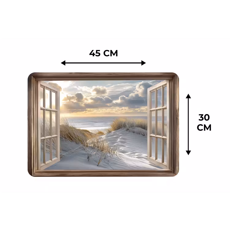 Placemat - 6 stuks - Doorkijk - Strand - Duinen - Zee - Natuur — 3