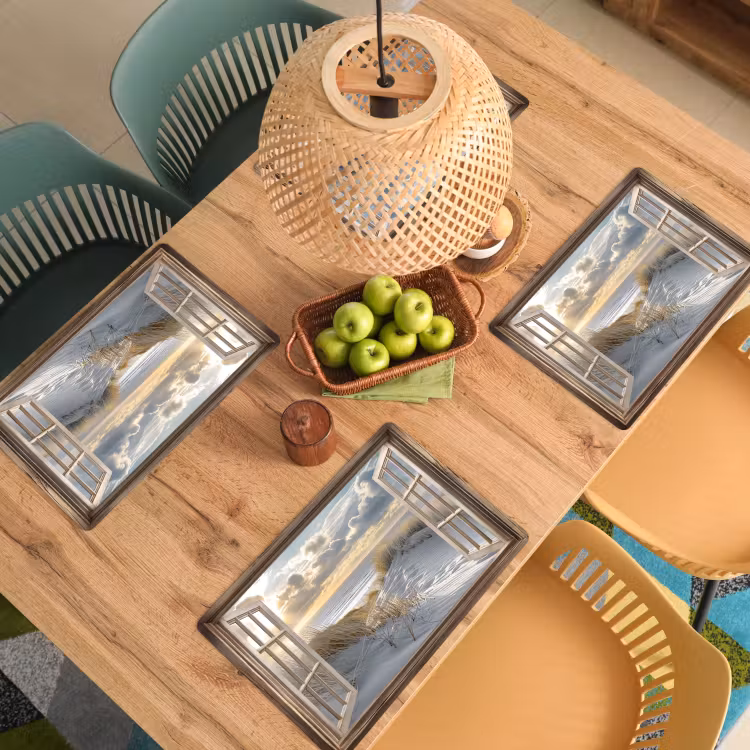 Placemat - 6 stuks - Doorkijk - Strand - Duinen - Zee - Natuur — 6