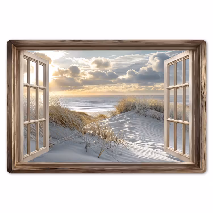 Placemat - 6 stuks - Doorkijk - Strand - Duinen - Zee - Natuur — 7