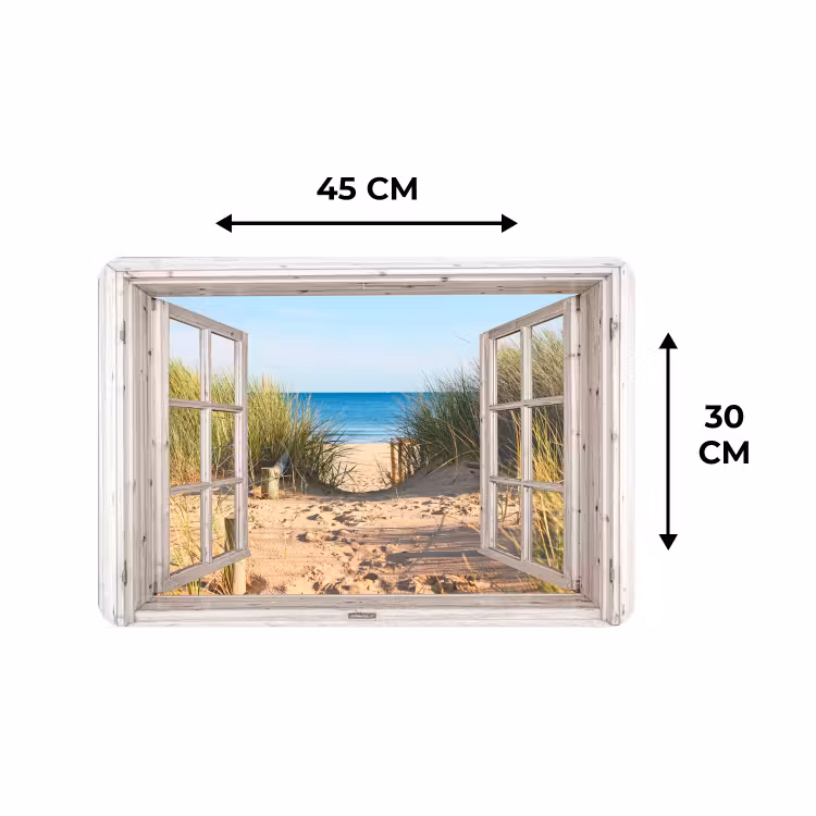 Placemat - 6 stuks - Doorkijk - Strand - Zee - Duinen - Zand - Water - Helmgras — 2
