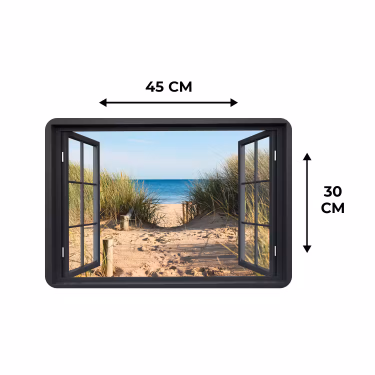 Placemat - 6 stuks - Doorkijk - Strand - Zee - Zand - Water - Helmgras - Duinen — 2