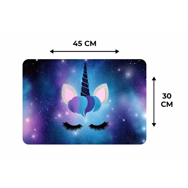 Placemat - 6 stuks - Eenhoorn - Sterren - Blauw — 3