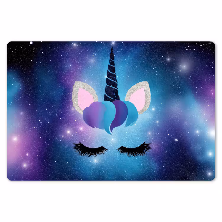 Placemat - 6 stuks - Eenhoorn - Sterren - Blauw — 7