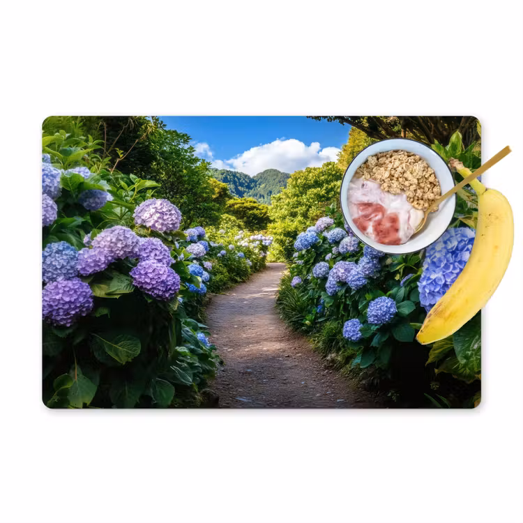 Placemat - 6 stuks - Hortsensia - Pad - Bloemen — 1
