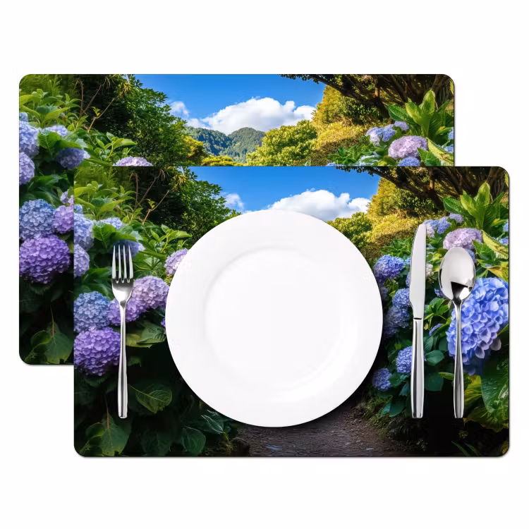 Placemat - 6 stuks - Hortsensia - Pad - Bloemen — 2