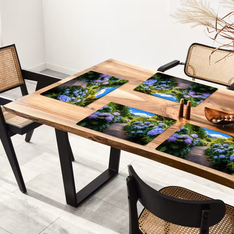 Placemat - 6 stuks - Hortsensia - Pad - Bloemen — 5