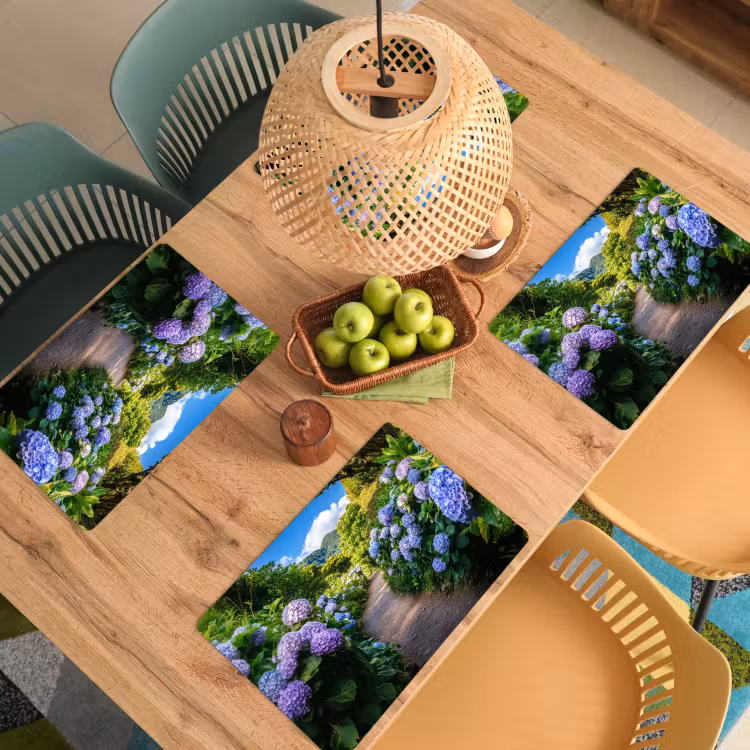 Placemat - 6 stuks - Hortsensia - Pad - Bloemen — 6