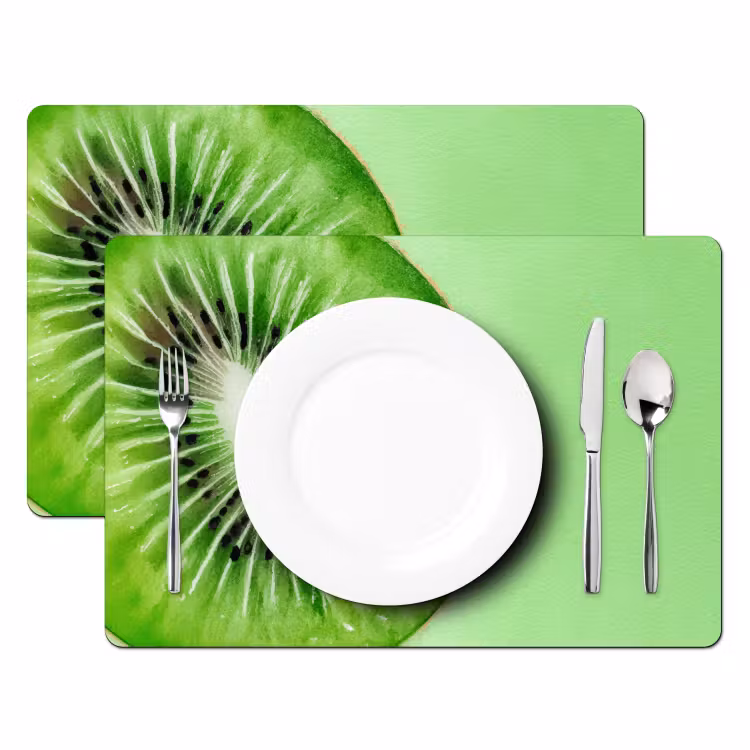 Placemat - 6 stuks - Kiwi - Groen - Fris — 2