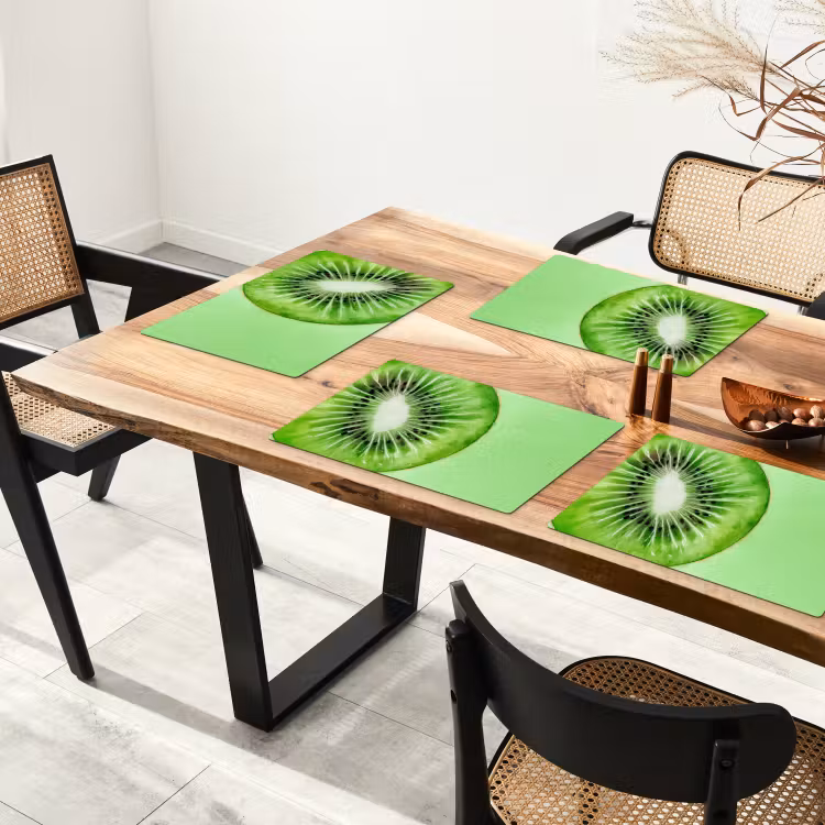 Placemat - 6 stuks - Kiwi - Groen - Fris — 5