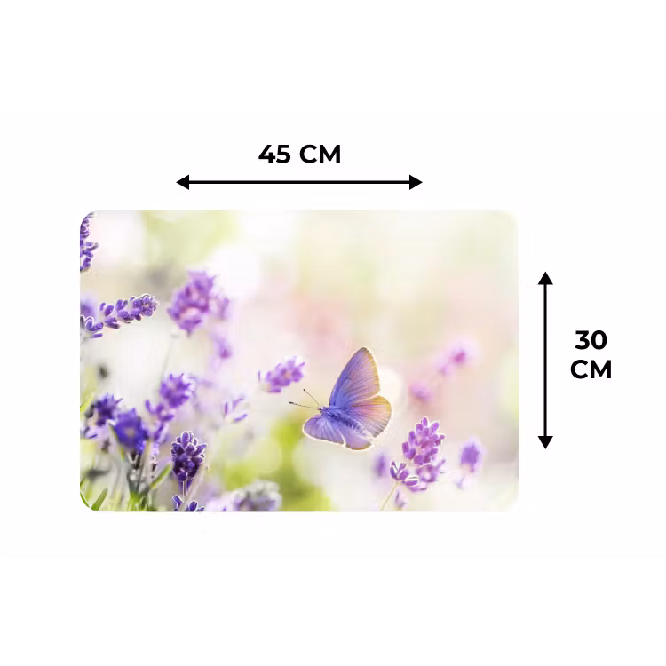 Placemat - 6 stuks - Lavendel - Vlinder - Bloemen — 1