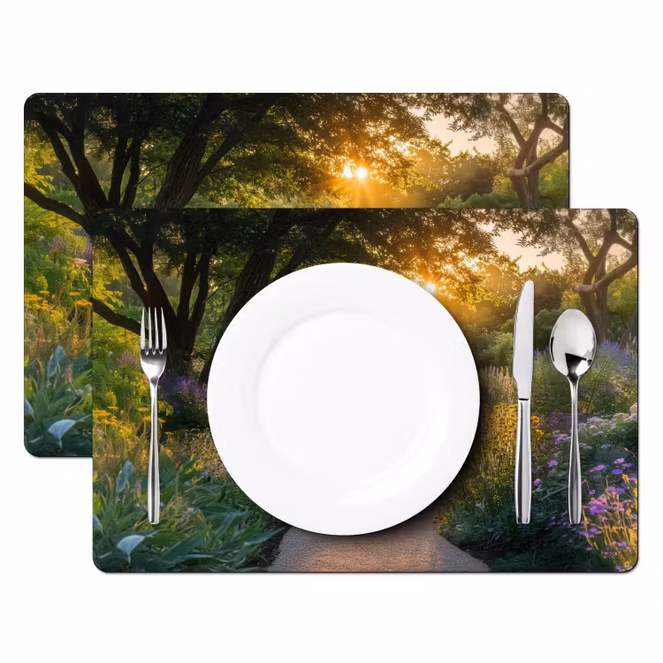 Placemat - 6 stuks - Pad - Bloemen - Park — 2