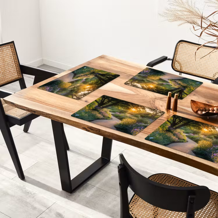 Placemat - 6 stuks - Pad - Bloemen - Park — 5