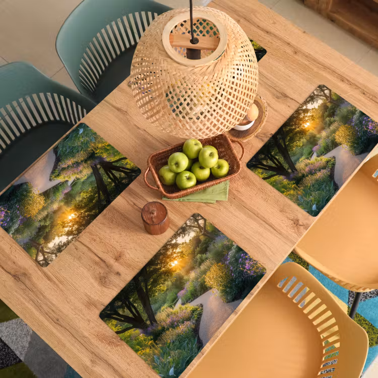 Placemat - 6 stuks - Pad - Bloemen - Park — 6