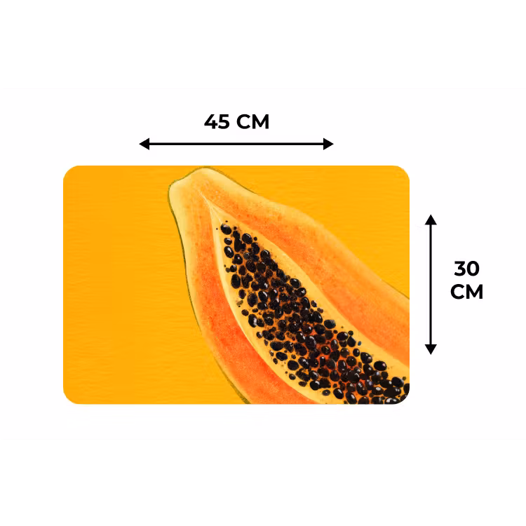 Placemat - 6 stuks - Papaja - Oranje - Topisch — 3
