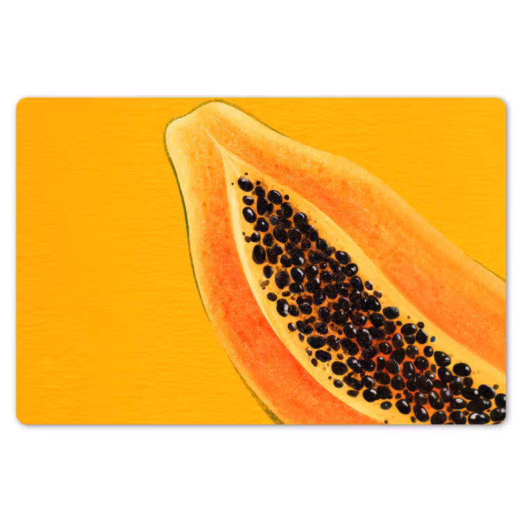 Placemat - 6 stuks - Papaja - Oranje - Topisch — 7