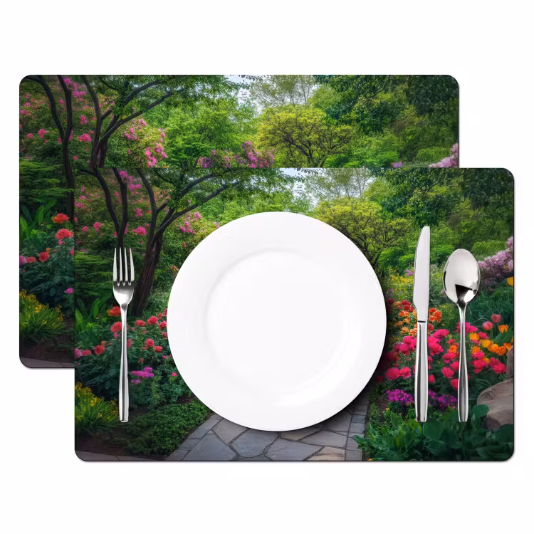 Placemat - 6 stuks - Park - Bloemen - Tuin — 2