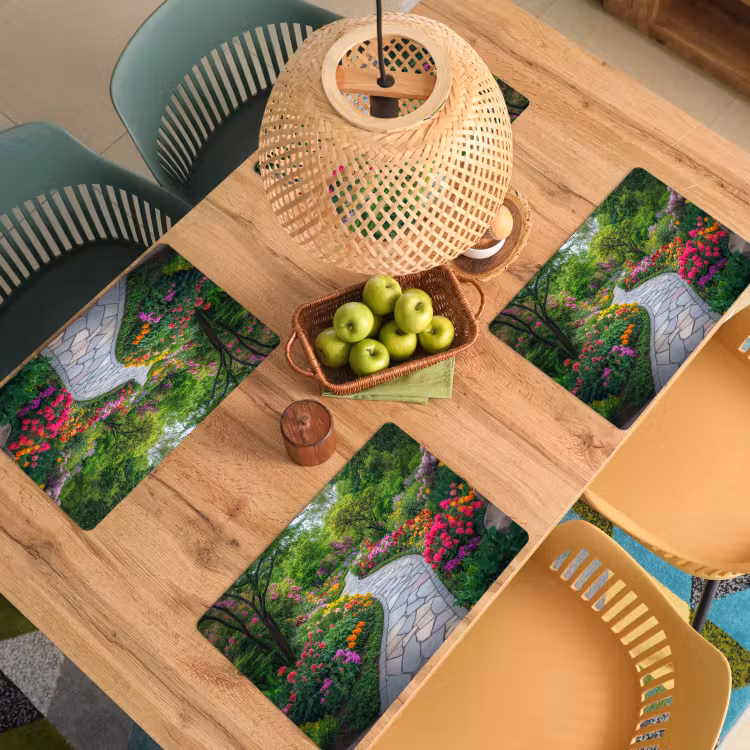 Placemat - 6 stuks - Park - Bloemen - Tuin — 6